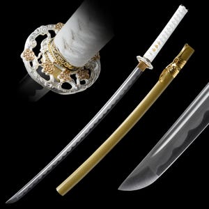 Handmade Samurai Sword - Hand Forged Full Tang 1060 High Carbon Steel Japanese Katana Sword Real, Girlfriend Gift, Unique Collectible Piece