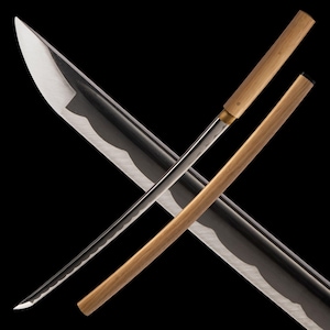 Handmade 1060 High Carbon Steel Shirasaya Katana - Full Tang Japanese Samurai Katana Sword - Oval
