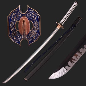 Handmade Katana Samurai sword - hand forged full tang 65mn High Manganese carbon steel Japanese sword : Vergil &#39;s Yamato from Devil May Cry