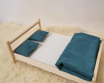 Barbiebett 1:6 Maßstab 30cm Doppelbett