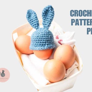 Easter Egg Bunny Ears Cozy Crochet Pattern, Bunny Ears Bouquet DIY Crochet Pattern, Instant Digital Download PDF, Easter&#39;s Day Gifts