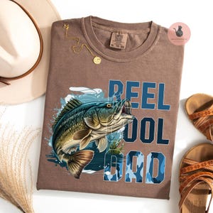 Retro Reel Cool Dad Png, Fishing Dad Shirt Design Png, Wishin&#39; I Was Fishin&#39; Png, Fathers Day Gift, Bass Fishing Png, Dad Birthday Gift Png