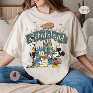 Disney Potatoland Comfort Colors® Shirt, Mickey And Friends Potatoland Shirt, Retro Mickey And Co Tee, Disney Potatoland Castle Trip Shirt