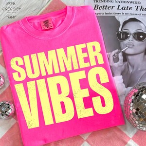 Summer Vibes PNG, Neon Trendy Summer Bundle Shirt Design Sunshine Png Beach Life Bundle PNG Distressed Beach Sunkissed Vitamin Sea Ocean PNG