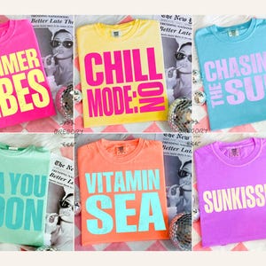 Summer Vibes Bundle PNG, Neon Trendy Summer Shirt Design Sunshine Png Beach Life Bundle PNG Distressed Beach Sunkissed Vitamin Sea Ocean PNG