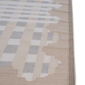 Hand-woven Wool Rug Flat Weave Kilim Jute Rug, Costume Boho Dhurrie Grey Rugs for Living Room, Bedroom, Kitchen, Office 5X8 6X9 8X10 9X12