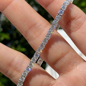 4mm Moissanite Tennis Bracelet: D-VVS, Sterling Silver, Gift-Ready