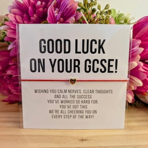 GCSE Exam Gift for Teen Girls Boys Exam Survival Bracelet GCSE Good Luck Gift Calm Nerves Exam Stress Relief Secondary School Exam Present
