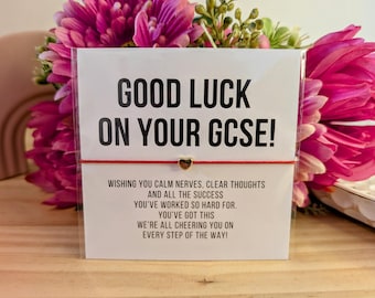 GCSE Exam Gift for Teen Girls Boys Exam Survival Bracelet GCSE Good Luck Gift Calm Nerves Exam Stress Relief Secondary School Exam Present