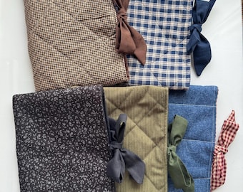 Handmade Fabric Book Sleeve: Padded Book Protector for Readers