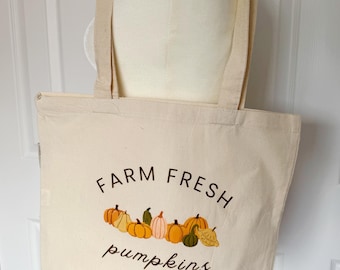 Pumpkin Fresh Beige Tote Bag