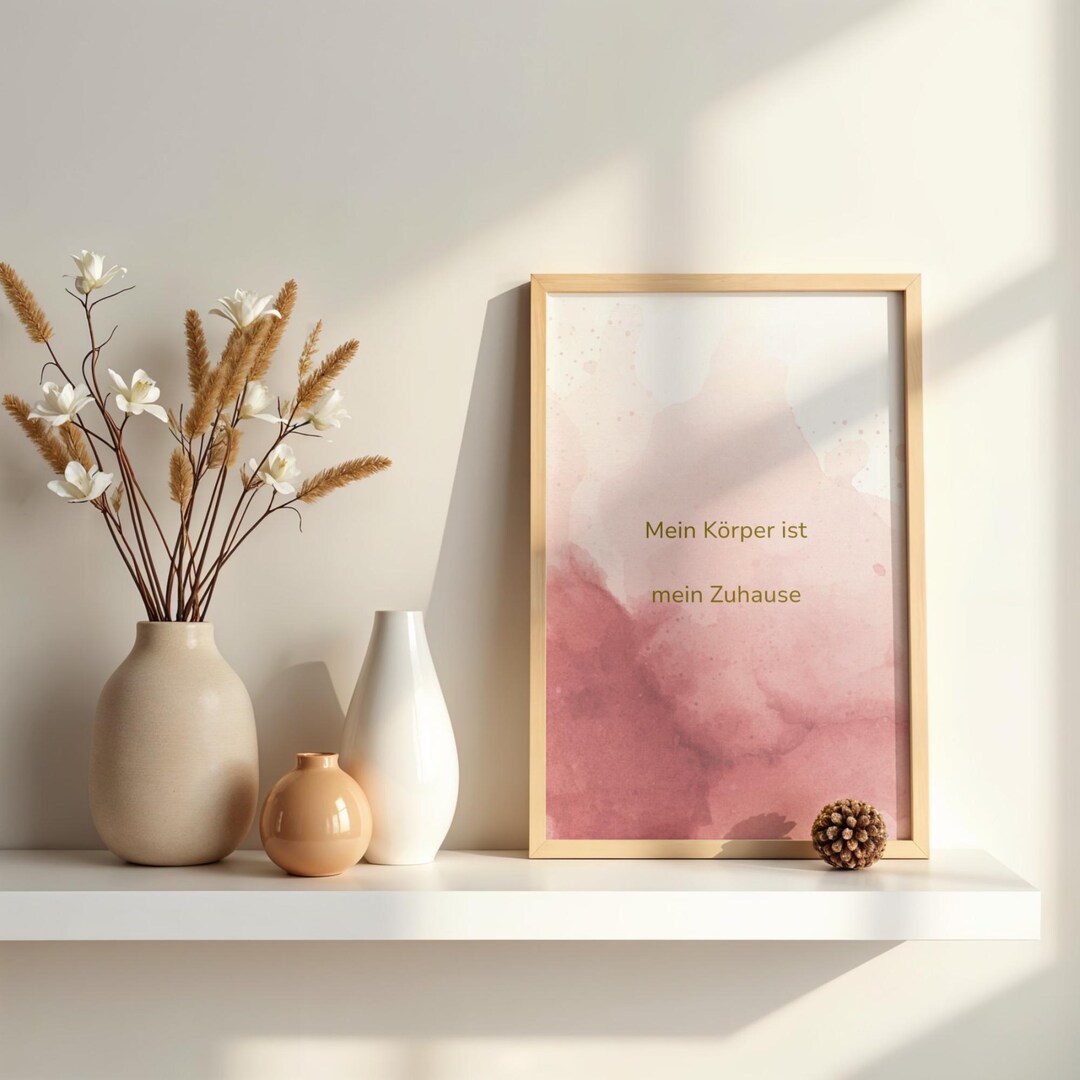 A3 Poster With Quote About Body Confidence – My Body is My Home ...