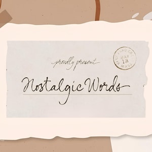 Police de caractères nostalgiques, police cursive texturée, médias sociaux, police manuscrite au crayon, image de marque, citation, parfait pour un logo, un graphique,