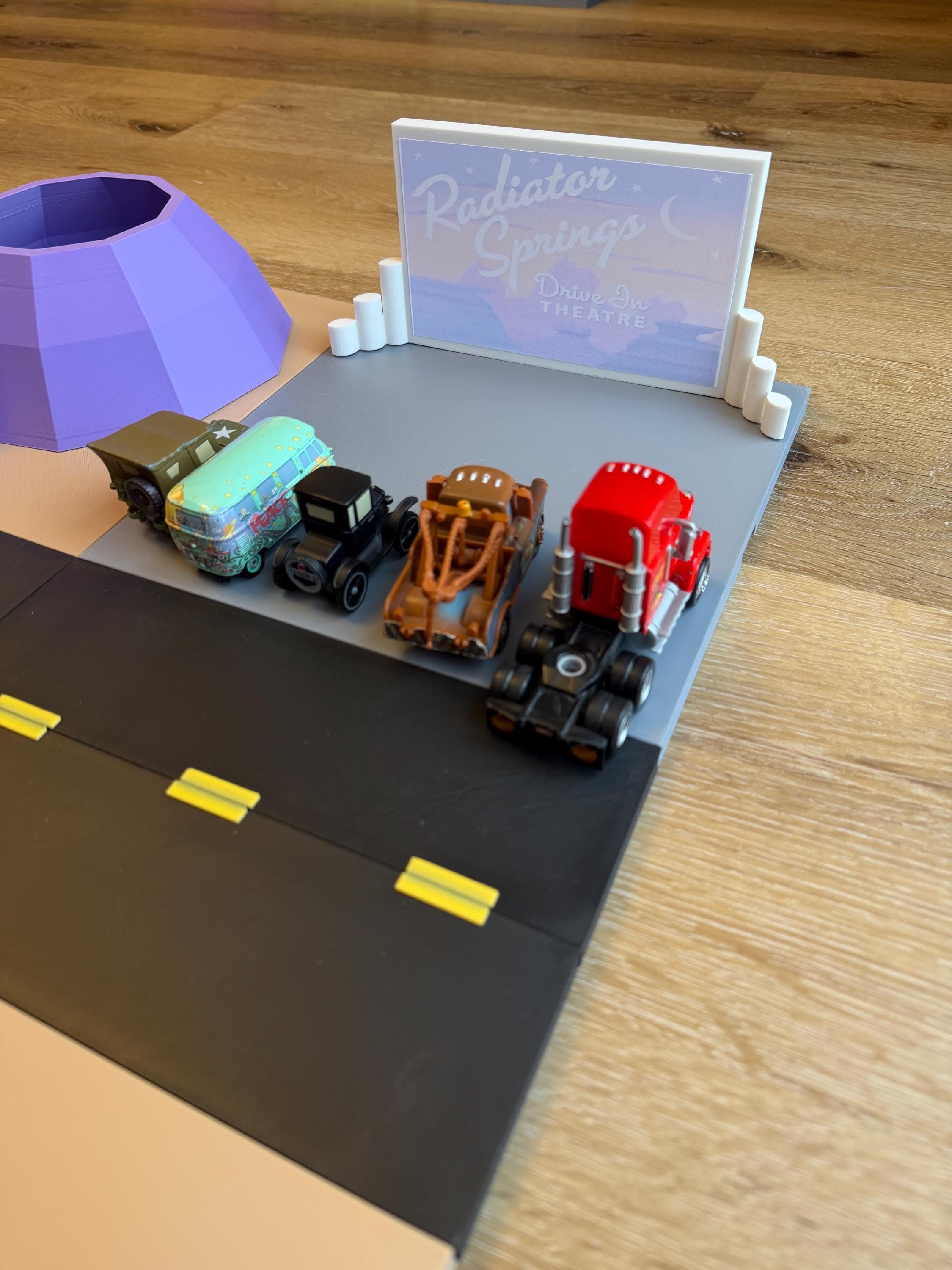 Radiator Springs Town Diorama Playset | Route 66 Town | Model Town