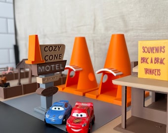 Radiator Springs Town Diorama Playset | Route 66 Town | Model Town