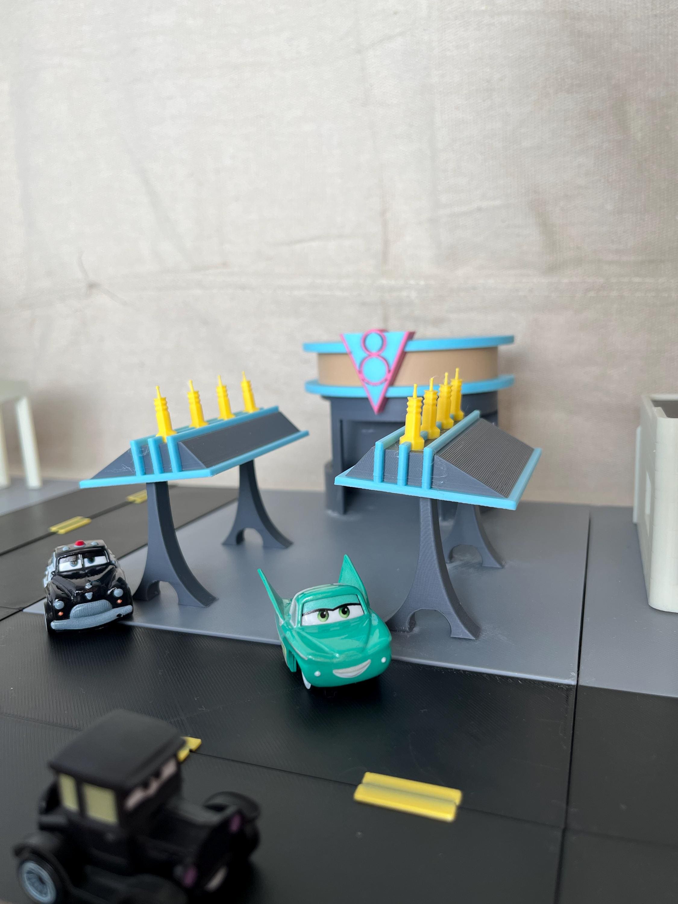 Radiator Springs Town Diorama Playset | Route 66 Town | Model Town