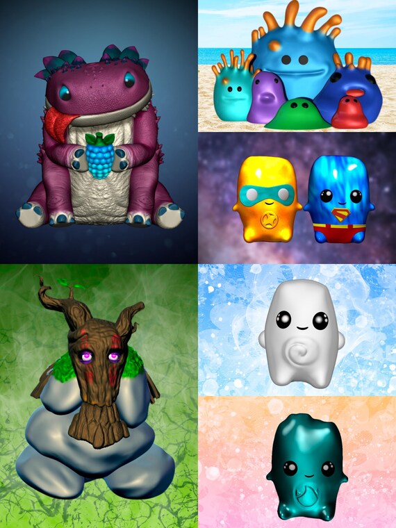 Pack fortnight creatures 3D stl archive