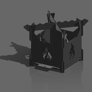 tragbare Feuerstelle Dxf Dateien | zusammenklappbare Metall Feuerstelle Pläne | cnc geschnittenes 3D Modell