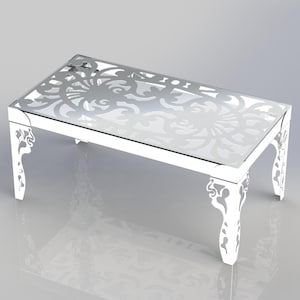 Modern Metal Coffee Table CNC Plan: Laser Cut DXF File