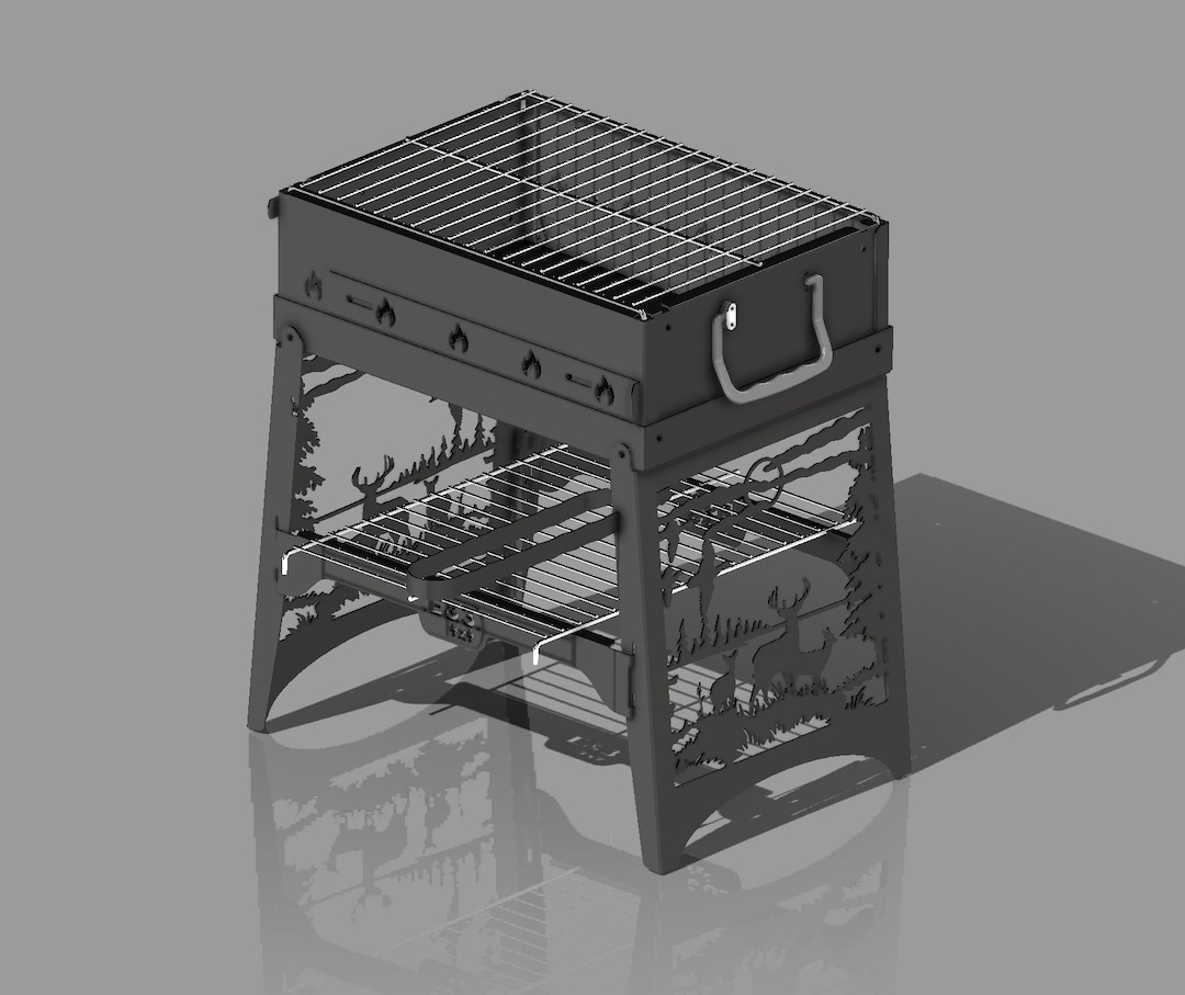 Hunting Scene BBQ Grill Design | CNC Laser Cut DXF - Etsy.de