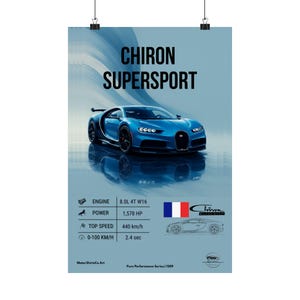 Bugatti Chiron Super Sport Digital Download | Printable Hypercar Poster | Exotic Car Wall Art | Garage Decor | Instant Car Lover Gift