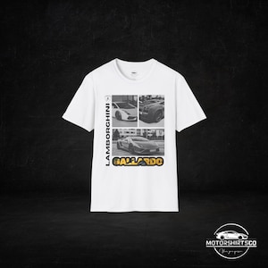 Lamborghini Gallardo Shirt | Supercar Graphic Tee | Italian Sports Car T-Shirt for Car Lovers | Gift for Motorsport and Racing Fans