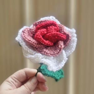 Realistic Crochet Rose | Handmade | Bouquet | Flower | Anniversary | Valentines | Graduation | Birthday | Friend | Sister | Love | Gift
