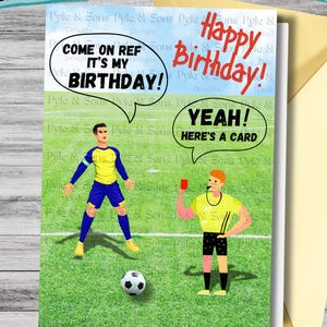 Soccer Birthday Card: Funny Sports Theme (Digital Download)