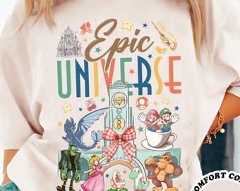 Vintage Epic Universe Comfort Colors Shirt, Epic Universe Trip Shirt, Family Universe Park Trip 2025 shirt, Orlando Park Epic Universe Shirt