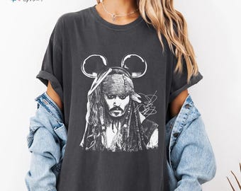 Jack Sparrow Comfort Colors T-Shirt, Pirates Of The Caribbean Shirt, Jack Sparrow Lovers Gift, Pirates Movie Gift