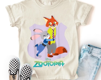 Judy And Nick Shirt, Disney Zootopia Movie 2 Characters Vintage Shirt, Judy Hopps Nick Wilde Gary De'Snake Tee, Disneyland Family Shirt