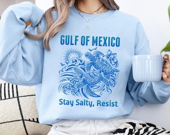 Gulf of Mexico Stay Salty Resist PNG Download, Gulf Of Mexico, Mexico PNG, Golfo de México, Anti Trump Anti Maga, Sublimation Design