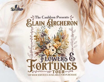 Elain Archeron Acotar Shirt, Flower Fortunes Tour shirt, The Night Court Sweatshirt, SJM Book Fan Merch, Fantasy Romance Bookish Shirt