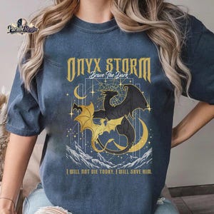 Onyx Storm Shirt, Quest Squad, Fourth Wing shirt, Xaden Riorson Violet Sorrengail, Fourth Wing Merch, Ridoc Tshirt, Basgiath War College Tee image 1