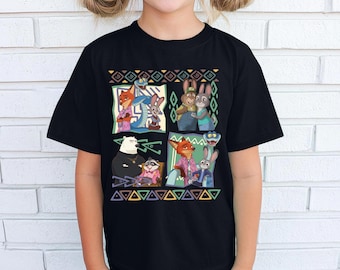 Disneyland Zootopia Movie 2 Characters Vintage Shirt, Judy Hopps Nick Wilde Gary De'Snake Tee, Zootropolis,Disneyland Family 2025 Trip Shirt