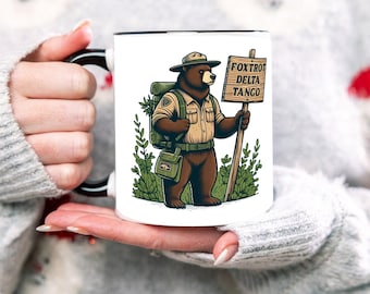 FDT Resist Bear Mug, Foxtrot Delta Tango Mug, Anti Trump Mug, National Parks Mug, Subtle Anti Trump Gift
