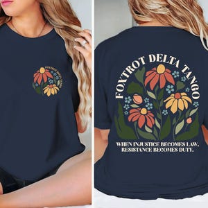 Floral FDT Foxtrot Delta Tango Png Download, FDT, Subtle Anti Trump Png, Resistance Png, Instant Download