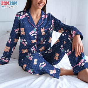 Kpop Demon Hunters Rumi Choo Choo Satin Pajamas Set, Rumi Kpop Demon Hunters Sleepwear, Rumi Pjs, Gift For Kpop Kdrama Lovers, Huntrix fans