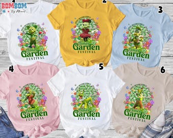 Customize All Characters Disneyworld Epcot International Flower & Garden Festival 2026 Shirt, Mickey and Friends Figment Orange Bird Family