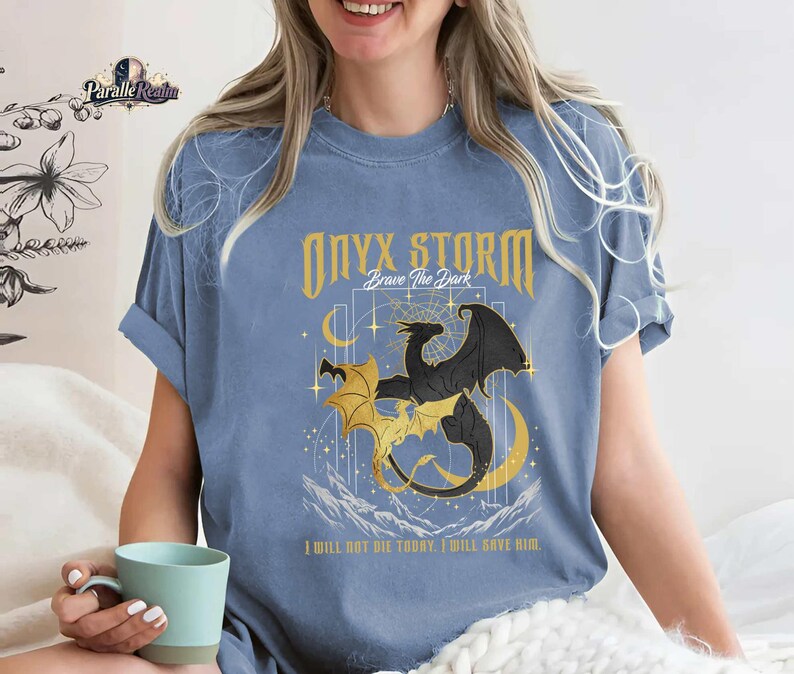 Onyx Storm Shirt, Quest Squad, Fourth Wing shirt, Xaden Riorson Violet Sorrengail, Fourth Wing Merch, Ridoc Tshirt, Basgiath War College Tee image 3