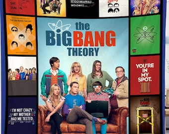 The Big Bang Theory Blanket, Sheldon Cooper Blanket, Big Bang Theory Fleece Blanket, Vintage Movie Blanket Gifts, Big Bang Theory Lovers