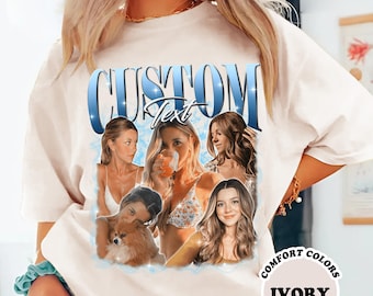 Custom Girlfriend Shirt, Boyfriend Shirt With Girlfriend Face,Custom Image Wife Tee,Bachelorette Surprise,Personalized Bootleg Birthday Gift
