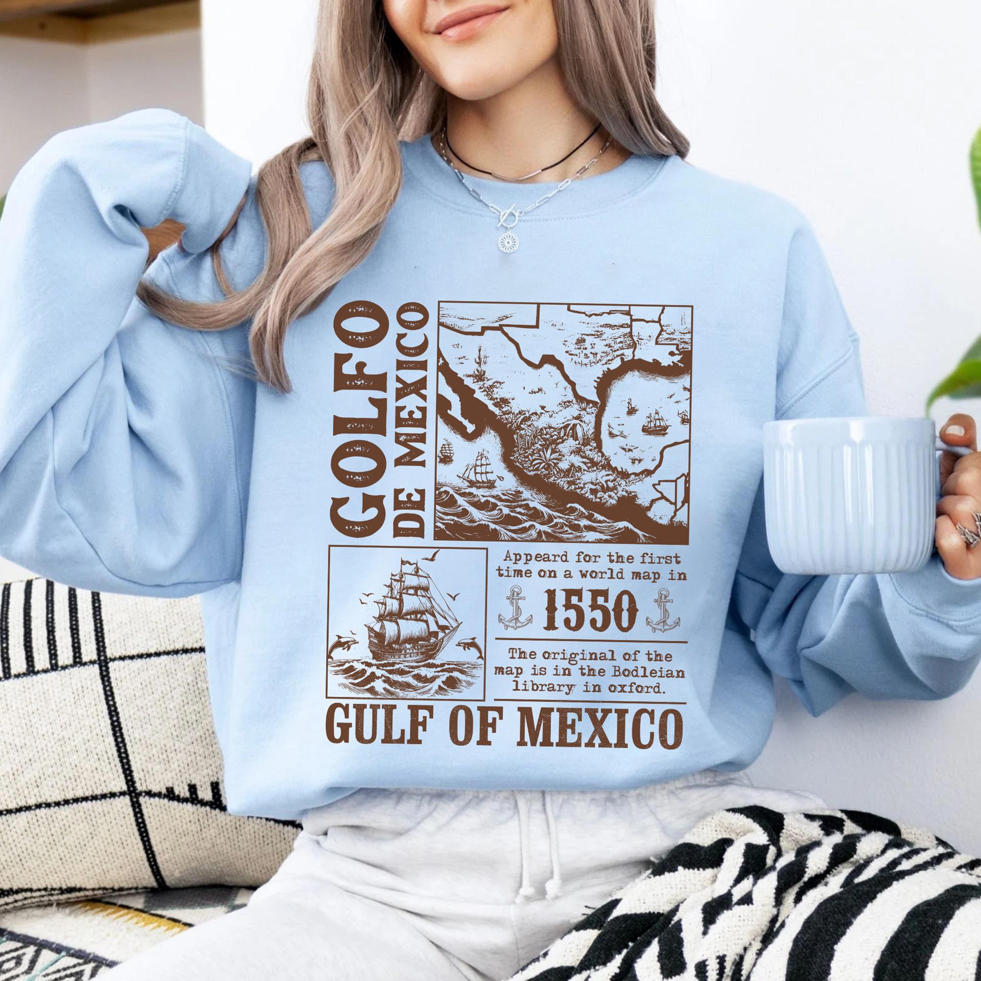 Gulf of Mexico Png, Golfo de México 1550 Retro Vintage Art Png, Vacation Mexico Png, Gulf of Mexico, Gulf of Mexico Forever Png