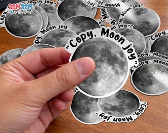 Copy Moon Joy Sticker Pack, Artemis II Mission Sticker, NASA, Moon Landing Vinyl Sticker, Moon Joy Vinyl Sticker