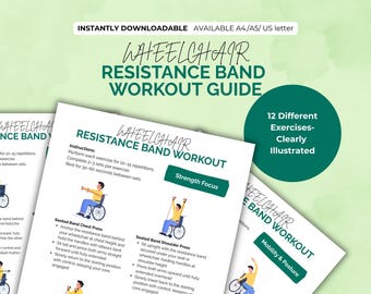 Wheelchair Exercise Printable | Resistance Band Seated Workout Plan PDF
