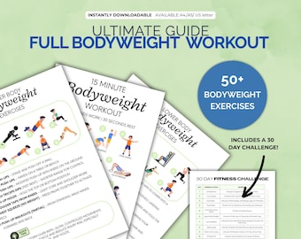 Ultimate bodyweight exercise printables, 30 day bodyweight challenge, Bodyweight exercises for beginners, Printable exercise planner