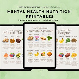 Mental Health Nutrition Guide | Foods for Anxiety, Mood, Energy (Digital Download) image 2