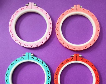 LIMITED EDITION 3D Printed Hearts Valentine Embroidery Hoops