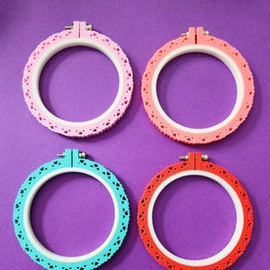 LIMITED EDITION 3D Printed Hearts Valentine Embroidery Hoops