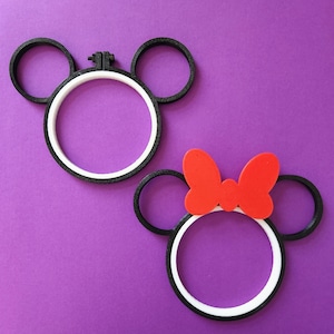 3D Printed Mouse Ears Embroidery Hoops image 1